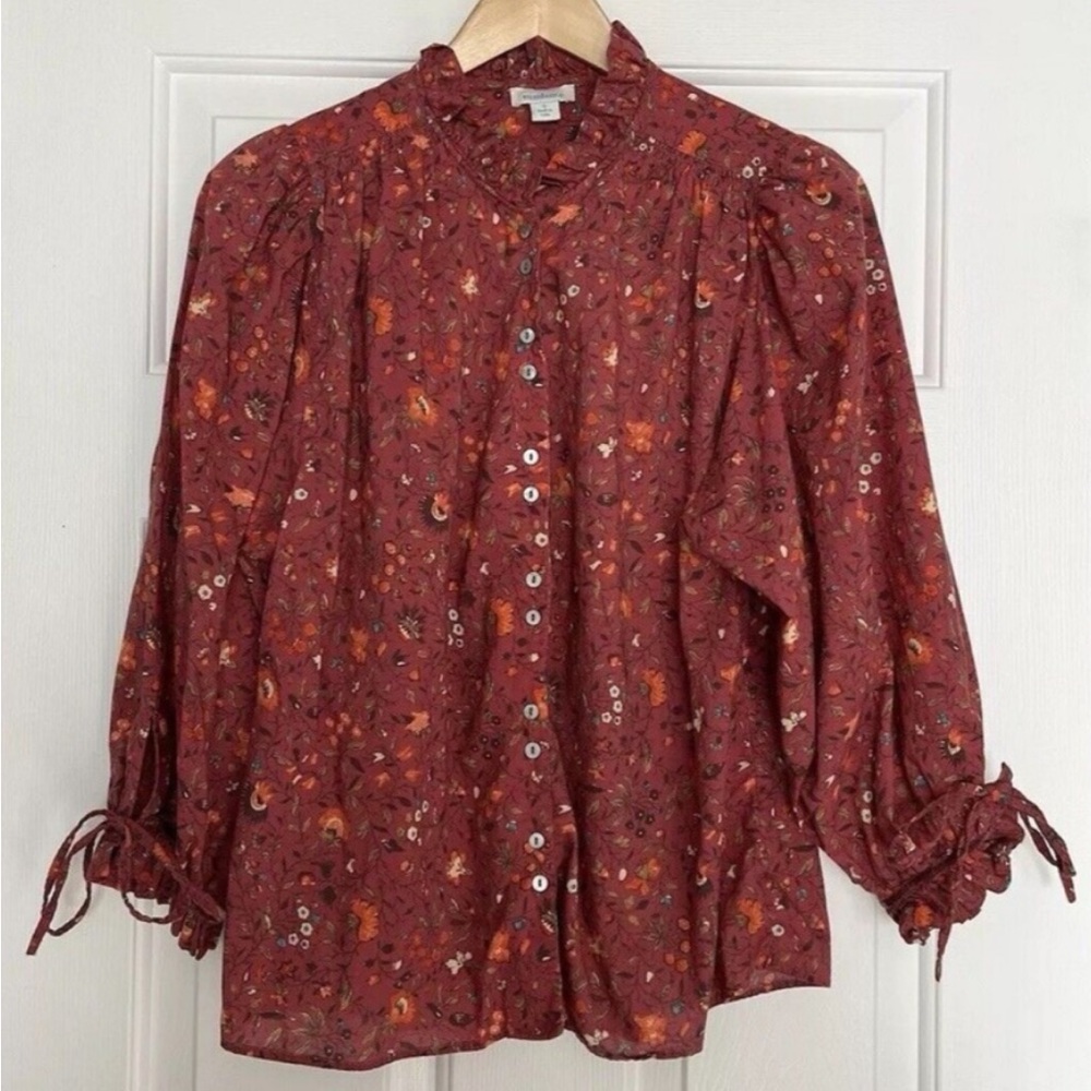 Sundance Dorothea Bloom top blouse size small floral